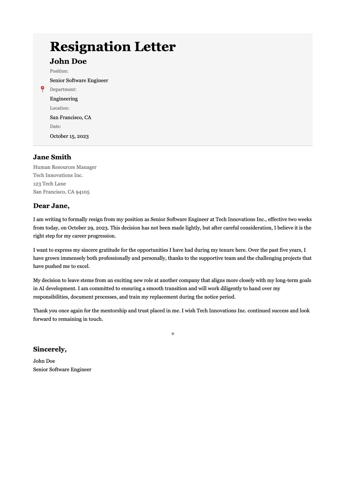 Professional resignation letter from bartender to manager with contact details_variant_3